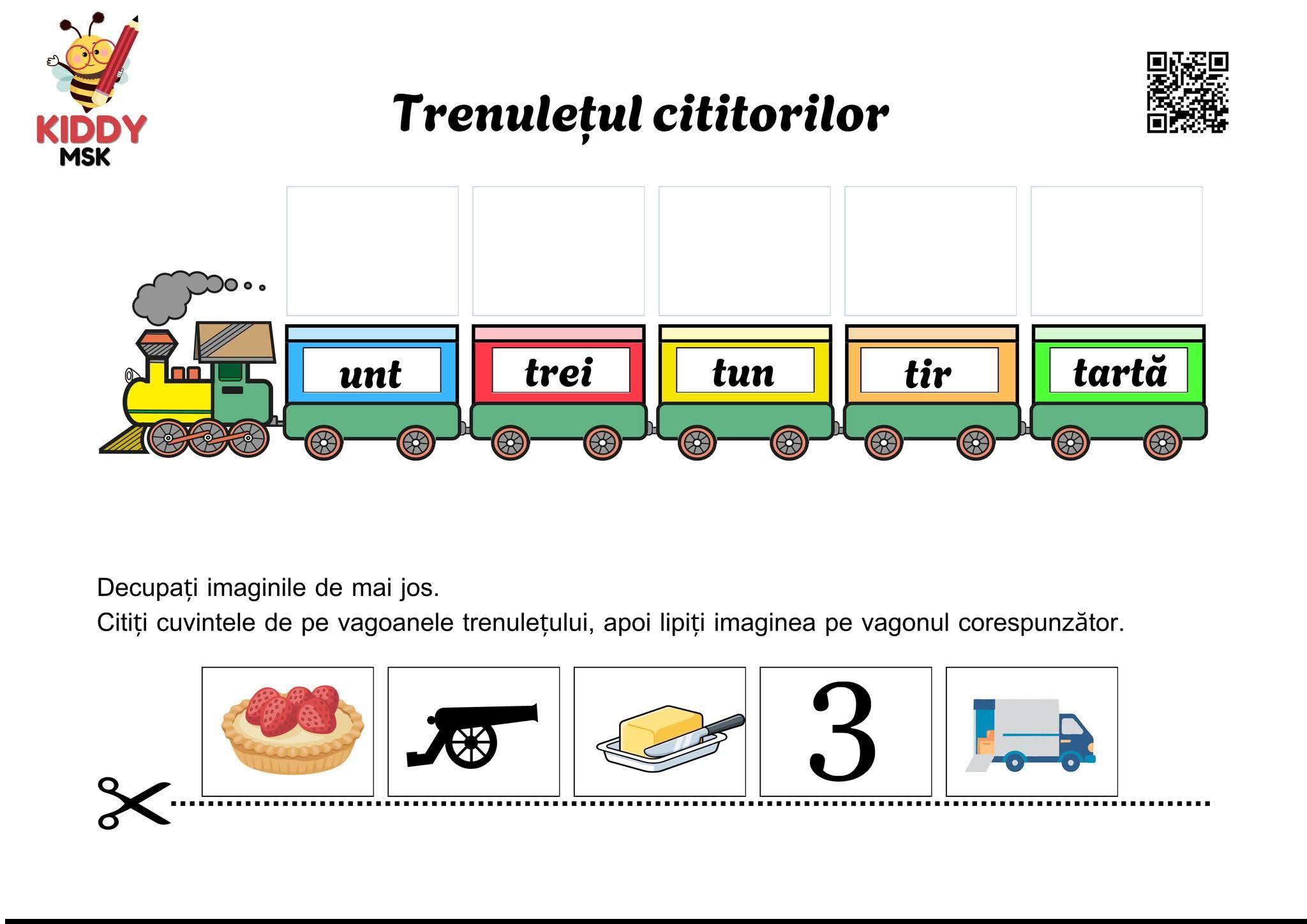 Trenulețul cititorilor — Cuvinte cu T — prima pagină